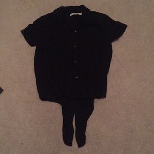New Without Tags Versona Black Tie Front Blouse